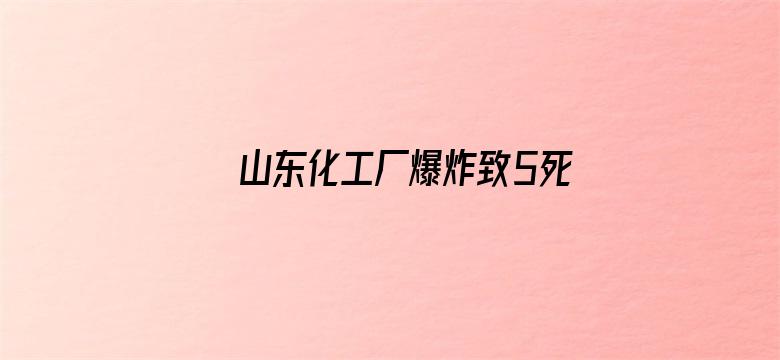 山东化工厂爆炸致5死 原因初步查明